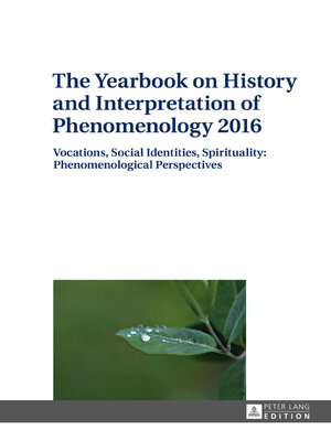 cover image of The Yearbook on History and Interpretation of Phenomenology 2016